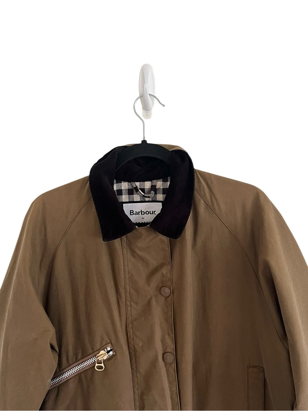 Barbour by ALEXACHUNG Tan Brown Edith Waxed Jacket US 6 - Picture 7 of 16